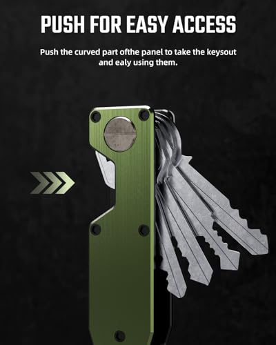 Image of Key Organizer for Men Compact Key Holder Minimalist Key Case Metal Key Chain Key Holder for Keychain Secures 2-5 Keys