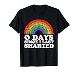Retro Zero Days Since I Last Sharted Funny Tee