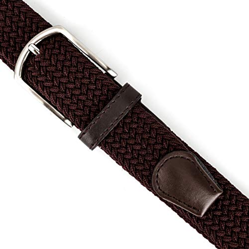 Image of Braided Canvas Woven Elastic Stretch Belts for Men /Women /Junior with Multicolored