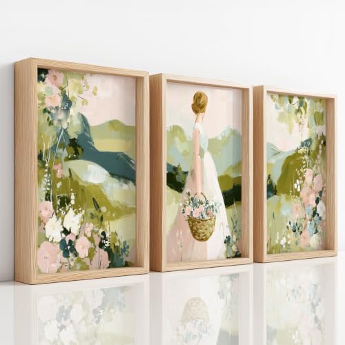 Pinturas al óleo románticas y pósteres de pared estilo lienzo rural para decoración