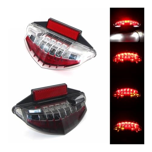 Feu arriere LED moto rouge 12V pour remplacer un eclairage usé
