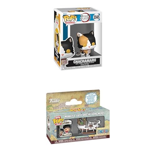 Funko Pop! Animation Demon Slayer Chachamaru Vinyl Figure Anime Fans + Bitty Ride One Piece Going Merry Monkey D. Luffy 0.9-1.3 Inch