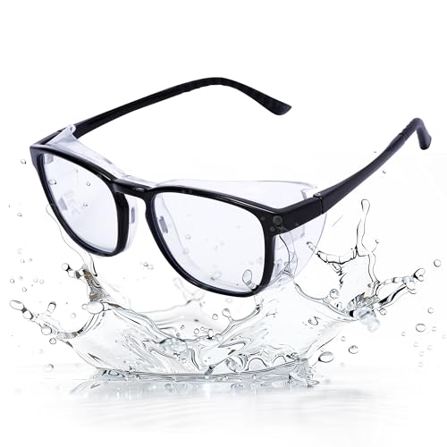 Image of Dry Eyes Relief Eyeglasses, Blue Light Blocking, Moisture Chamber Glasses , Computer Reading /Gaming /TV /Phones Glasses for Men / Women, Anti Eyestrain for Large Frame (Black)