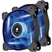 Corsair Air Series AF120 LED Quiet Edition High Airflow Fan Twin Pack - Blue