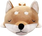 30' Shiba Inu peluche animal farci peluche Oreiller enfants en train de s'endormir Oreil dormant Confort Coussin doux peluche jouet