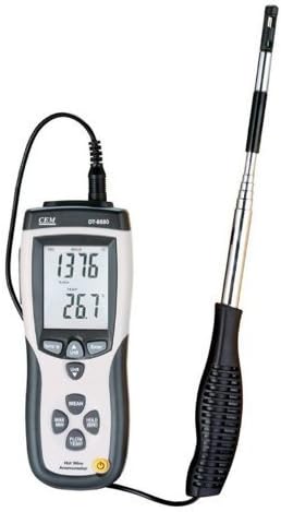CEM CMM/CFM DT-8880 Hot Wire Anemometer Air Flow Velocity Meter with USB Interface by CEM