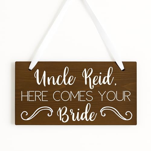 Ring Bearer- Flower Girl- Handmade Wedding Signs (Uncle Here Comes