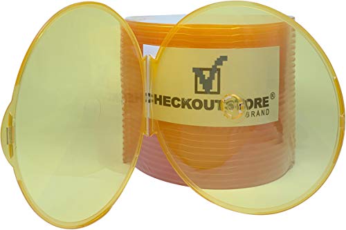 CheckOutStore CD- / DVD-Hülle, kompakt, schlank, rund, mit Schloss auf der Oberseite Cover