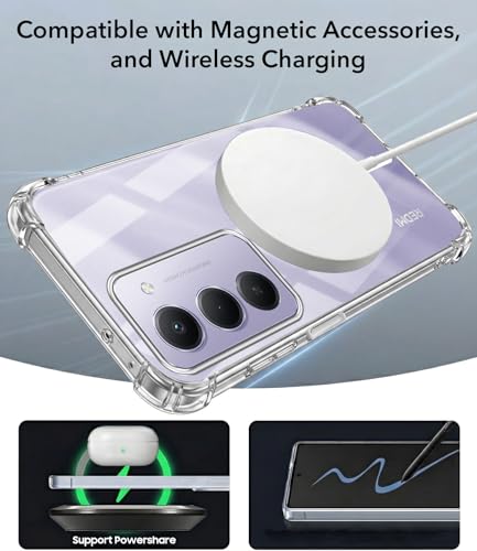 Image of Jkobi Shockproof Crystal-Clear Back Cover for Redmi 15 (Magsafe Wireless Support | Drop & Camera Protection | Hard Polycarbonate)