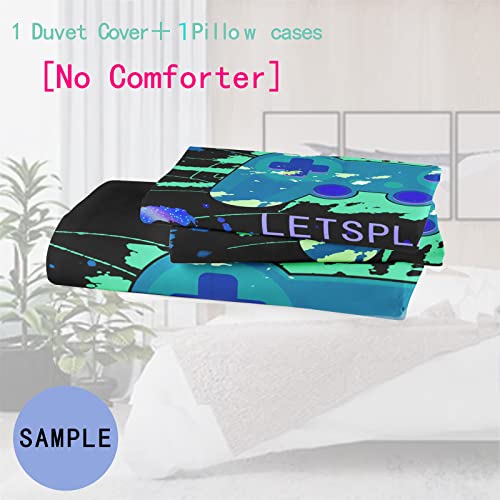 Ay-Fsshine Gaming Bedding Sets Gamer Room Decor Gamer Comforter Cover For Boys Girls Kids Teens Video Games 2 Piece Twin Size Bed Set-Includes 1 Duvet Cover & 1 Pillowcases(No Comforter) #TOP1
