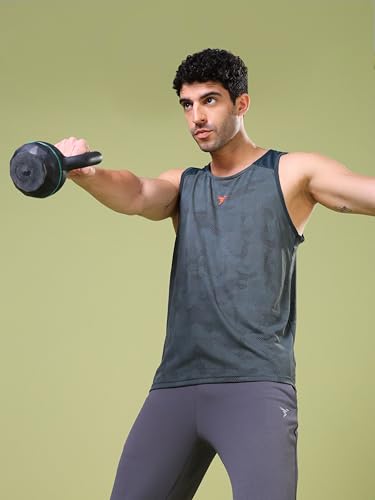 Image of TECHNOSPORT Mens Crew Neck Gym Vest