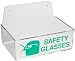 Brady Safety Glasses Holder - Green Text on Clear Plastic, Legend "Safety Glasses" - 3" Height, 9" Width, 6" Depth - 45234