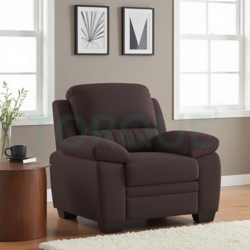 Image of Torque - Jett 3+2+1 Seater Fabric Sofa Set for Living Room (Brown) | Modern Sofa Set 6 Seater | Corner for Bedroom House Gift | 1 Year Warranty
