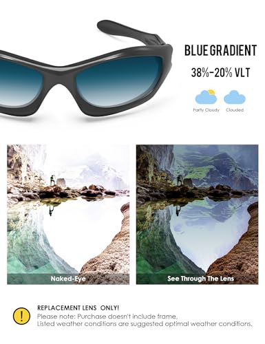 Image of BLAZERBUCK Anti-salt Polarized Replacement Lenses for Oakley Monster Dog Sunglass