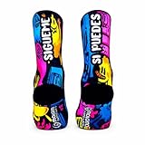 Maldita Buena Suerte Calcetines Running Técnicos Hombre y Mujer – Transpirables, Sin Costuras y Antirozaduras – Diseño SIGUEME SI PUEDES – Talla 44-46