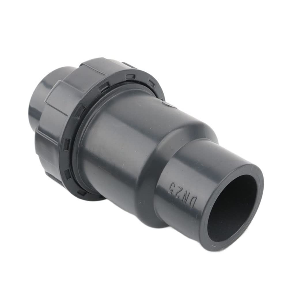 20 25 32 40 50mm Rückschlagventil, PVC Einweg-No-Retur-Ventil-Aquarium-Aquarium-Tankadapter, Gartenbewässerung Wasserrohrverbindungen, 1 Stücke (Size : I.D 50mm)
