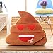 LIYANJIN Coussin d'oreiller Emoji, oreillers décoratifs Big Merde Smiley Face en Peluche émoticônes Pad pour Chaise de Bureau-c 40x45 cm (16x18 Pouces)