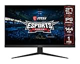 MSI Optix G271-68.58 cm (27 inch) 1920x1080 Pixels IPS Gaming Monitor Full HD - 144hz Refresh Rate - 1ms Response time AMD Freeync for Esports, Black