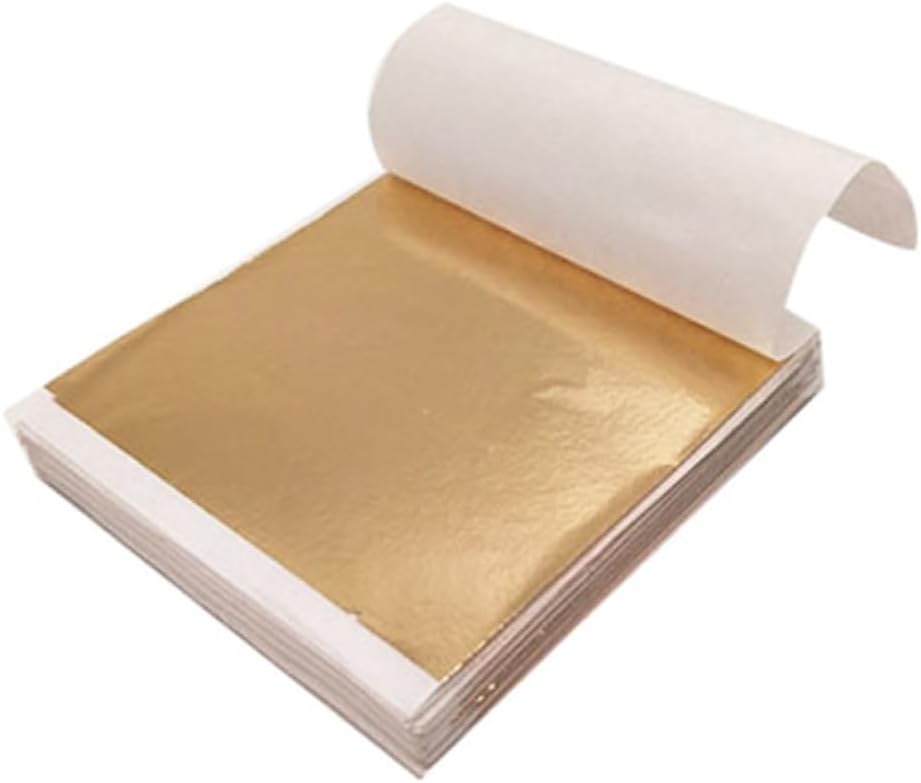 100pcs of Golden Leaf DIY Art Craft Paper for Scrapbook And Home Decoration,Champagne Gold