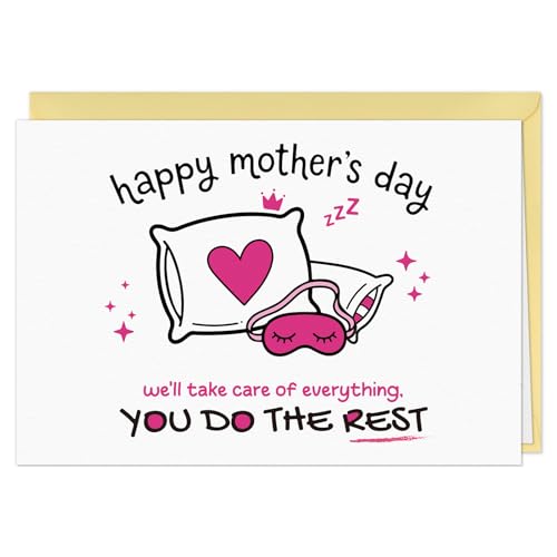 DISJOURNEY Funny Mothers Day Card for Mom - You Do The Rest Witty Pun Happy Mother's Day Card with Envelope, Happy Mothers Day Card for Wife, New Mommy, Grandma