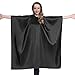 Black Iridescent Salon Cape with snaps Professional Quality 45 inch X 60 inch Heavy Duty Material Extra Long Durability For Barbershop and Beauty Shop Use Long Lasting and Specialized (BLACK)