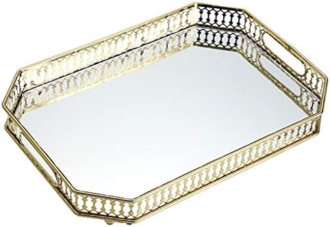 Sumnacon Vanity Cosmetic Makeup Mirror Tray Jewelry Trinket Tray for Dresser Bathroom Bedroom Countertop Organizer