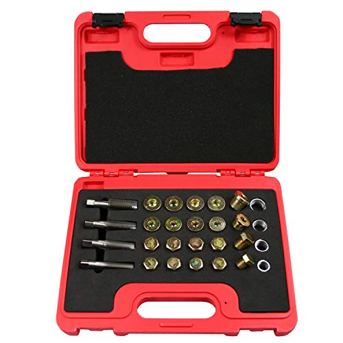 BestsQ Kit de reparación de roscas de cárter de aceite, 64 piezas, para caja de cambios y...