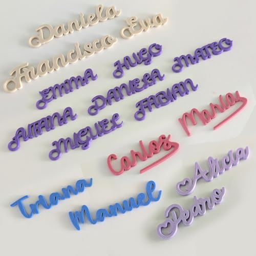 Marcasitios Personalizados para Bodas o eventos - Desde 10 Unidades, con Gancho para Copa o Llavero - Decoración y Regalo Invitados - Ideal para Bodas, Bautizos, Comuniones