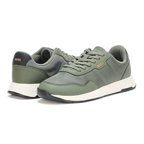 Image of BOSS Men's Leather Mix Low Top Sneaker | Casual Shoes