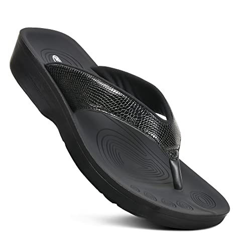 Image of AEROTHOTIC Comfortable Arch Support Flip Flops for Women Orthotic Sandals