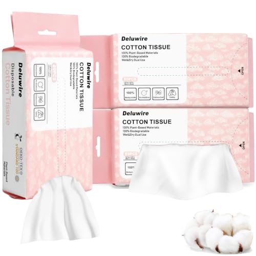 Image of Disposable Face Towels for All Skin, 240 Count (Pack of 3)