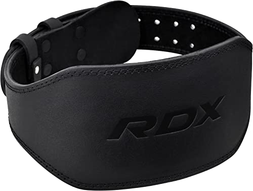 RDX Gewichthebergürtel Leder 4” und 6”, 10 Verstellbar Löcher Trainingsgürtel Schnalle, Powerlifiting Fitness Krafttraining Gürtel Bodybuilding, Gepolstert Gym Weight Lifting Belt, Männer Damen