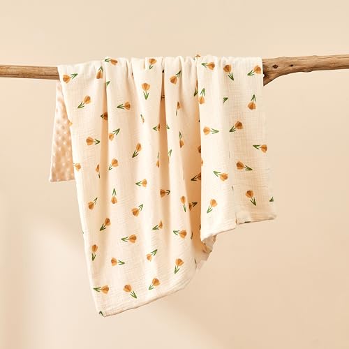 Lotus Karen Baby Blanket For Baby Girls And Boys Premium Flannel Soft Fabric Tulip Floral Ultra-Soft Texture For Your Baby’S Delicate Skin 30X40 thumb #6