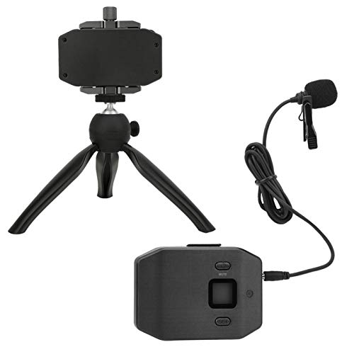 CHENQIAN Trípode de micrófono - CVM-WS50C Mini trípode de teléfono Inteligente con micrófono inalámbrico Ajustable Tipo Clip de 6 Canales, 3.35x2.32x0.64 Pulgadas Cover