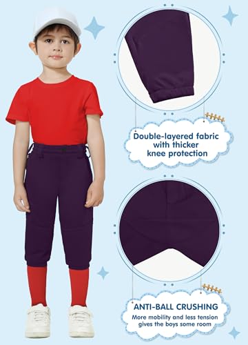 Image of MIVEI 2T 3T 4T 5T to 16Years Toddler Baseball Pants Youth Boys Tball Pants