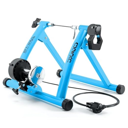 CXWXC Rodillo de entrenamiento plegable de acero para bicicleta con cierre rápido, base de rueda delantera, para entrenamiento de bicicleta de 26 a 29 pulgadas, en casa o en interiores