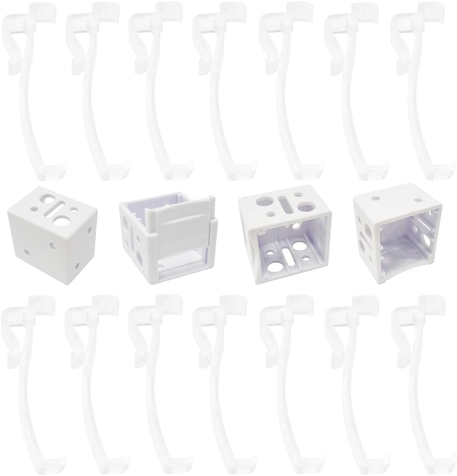 NANSHINE 12Pcs 2.5 Inch Valance Clips for Blinds Clear