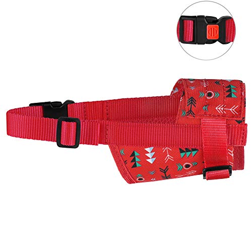 CollarDirect Dog Muzzle for Small Medium Large Dogs Soft Breathable Nylon Safety Pattern Mouth Cover Anti Biting Barking Print Pet Muzzles (Pattern 1 - Image 3