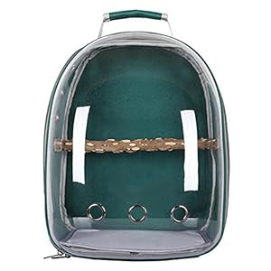 Bird Carrier Bag, Pet Parrot Carrier Bird Travel Bag,Breathable Parrot Backpack 360° Sightseeing with Perch, Breathable,Travel Cage,Outdoors Hanging