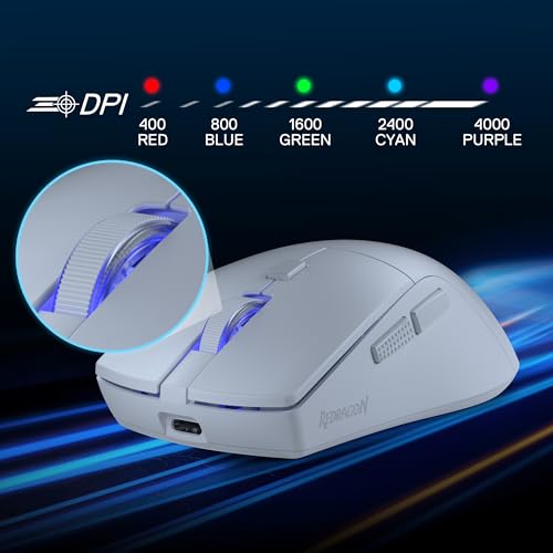 Image of Redragon M618 LIT Wireless Gaming Mouse, 10000 DPI Optical Ergonomic Mouse with 6 Programmable Buttons, 70G Ultra Lightweight, Software Supports DIY Keybinds