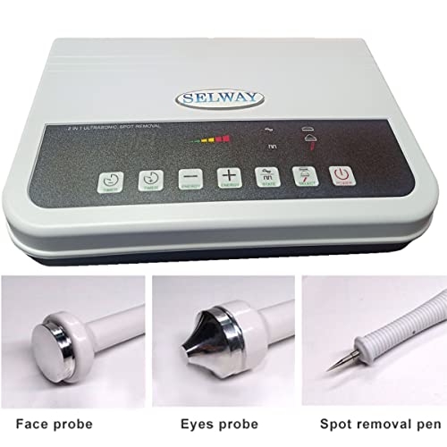 Image of SELWAY Digital Ultrasonic Corded Electric Beauty Device 2 in 1 for Facial Cleansing with Mole and Wart Remover Spot Remover (White and Black)
