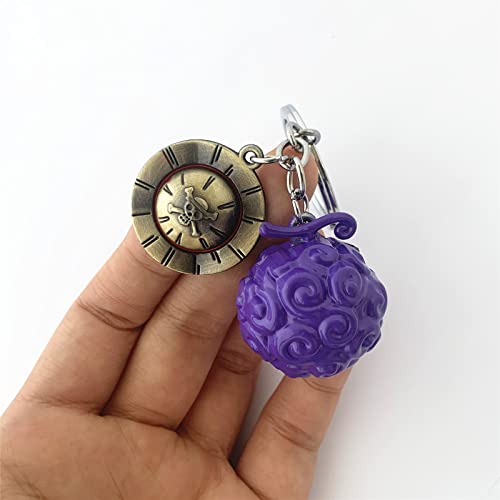 Twin Six One Piec Devil Fruit Keychain, Anime Cartoon Cosplay Zinc Alloy Key Chains, Gifts For Women, Men, Girls And Boys #TOP2