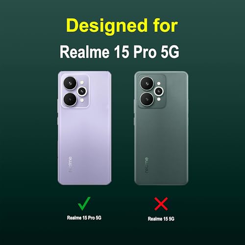 Image of Zapcase Back Case Cover for Realme 15 Pro 5G | Compatible for Realme 15 Pro 5G Back Cover | Liquid Silicon Magic Case with Camera Protection | Dark Green