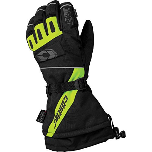 Castle X Men's Epic Plus Glove in Black/Hi-Vis, Size Large