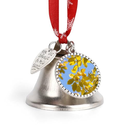 Campane, albero di limone stampato campane di Natale,Ornamenti di campane di Natale,Campane appese