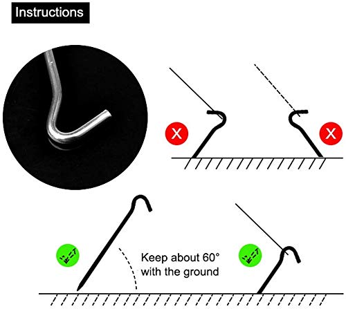 Heavy Duty Tent Garden Ground Pegs Stakes, Zinc Plated Steel 20cm (8 Inch) for Outdoor Camping, Hiking, Gardening, Plant Support, Gazebo, Tarpaulin, Netting Hooks - Image 9