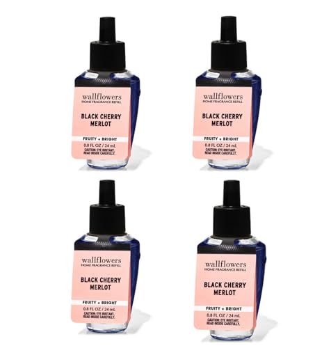 Bath & Body Works Wallflowers �z�[���t���O�����X���t�B�� 4�p�b�N (�u���b�N�`�F���[�������[)