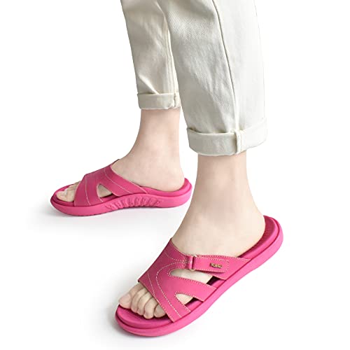 Image of KuaiLu Womens Fashion Orthotic Slides Ladies Athletic Yoga Mat Memory Foam Walking Sandals Thick Cushion Recovery Summer Beach Slippers Comfortable Plantar Fasciitis Arch Support
