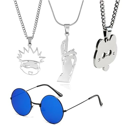 JinYu Collar de 3 Gafas de Cosplay, Accesorio de Anime Con 10 Calcomanías | Ya disponible en tu tienda friki favorita! En mundofriki.es!