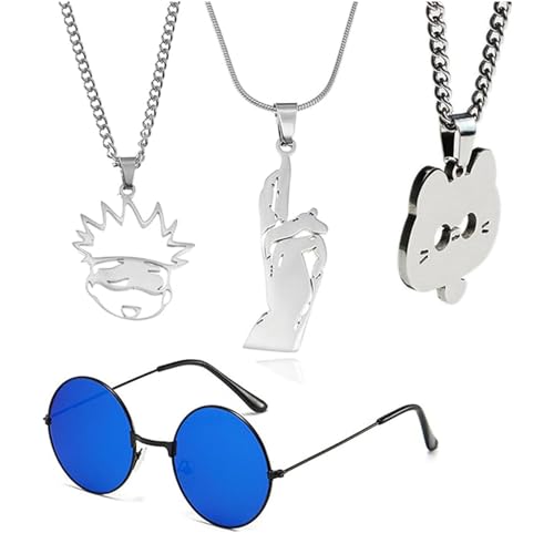 JinYu Collar de 3 Gafas de Cosplay, Accesorio de Anime Con 10